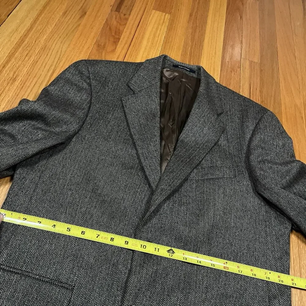 Polo University Club Ralph Lauren Herringbone Wool Tweed Sport Coat Blazer 42”